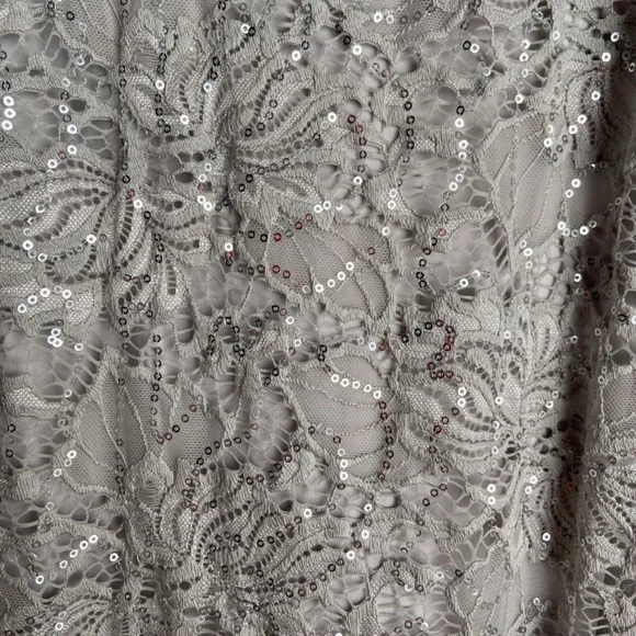 Dressbarn Roz & Ali Dress Gray with Sparkle - Picture 6 of 6